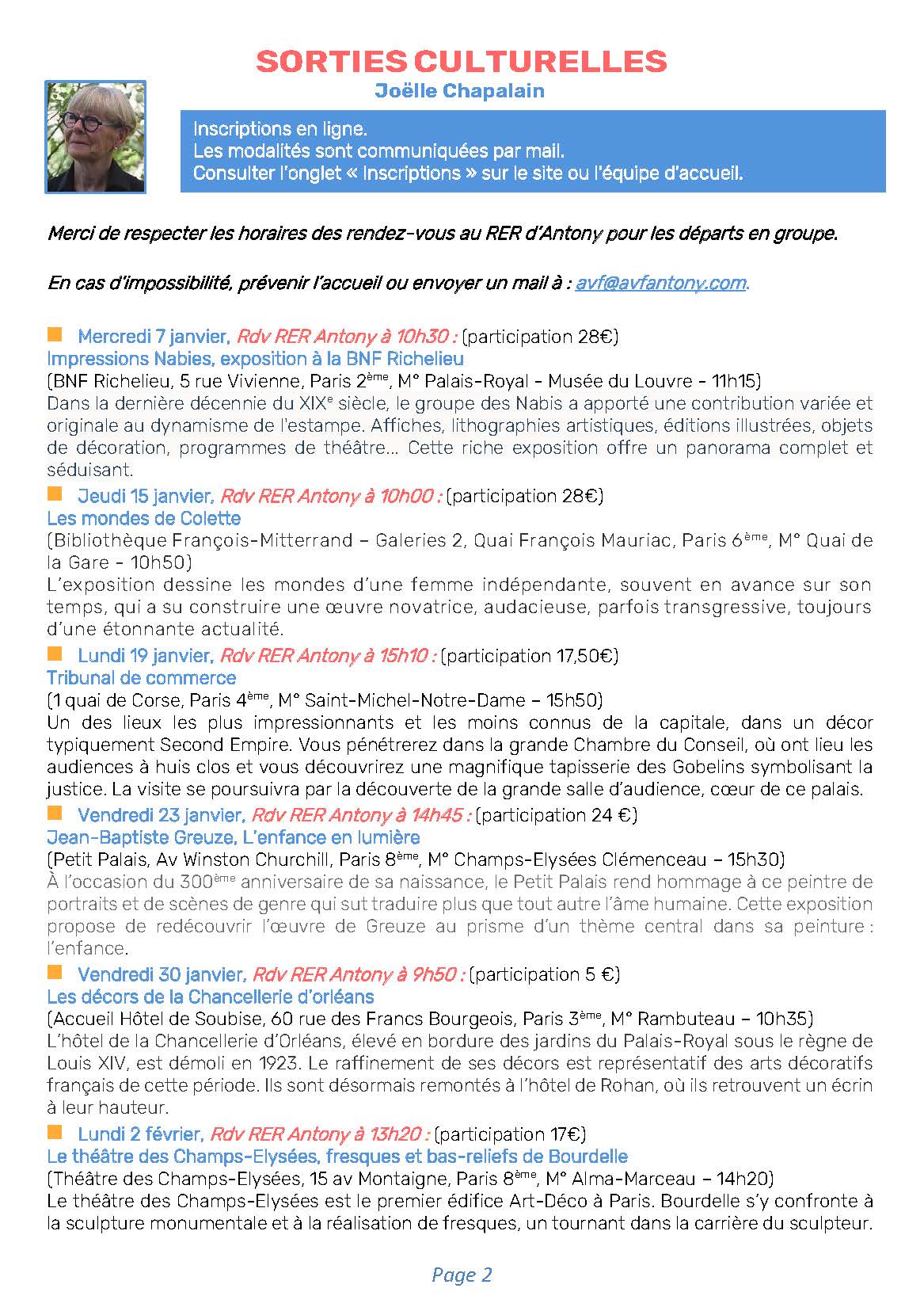 Sorties Culturelles