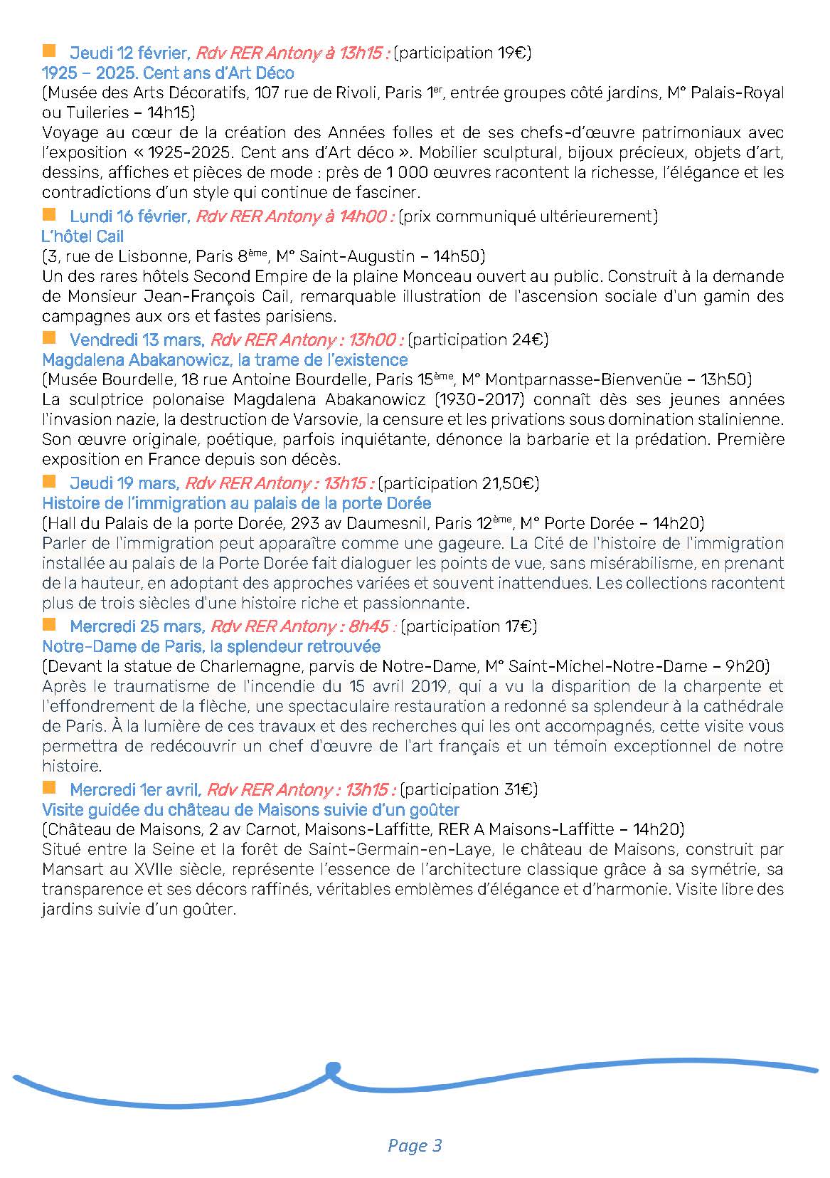 Sorties Culturelles