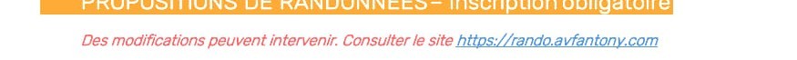 Randonnées Pédestres